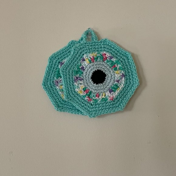 Handmade crochet gift pot holders bundle of 5 - Picture 10 of 12